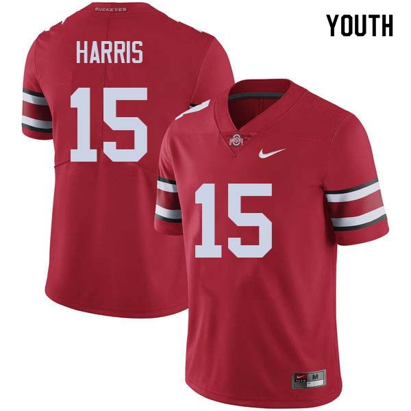 Ohio State Buckeyes #15 Jaylen Harris Youth High School Jersey Red
